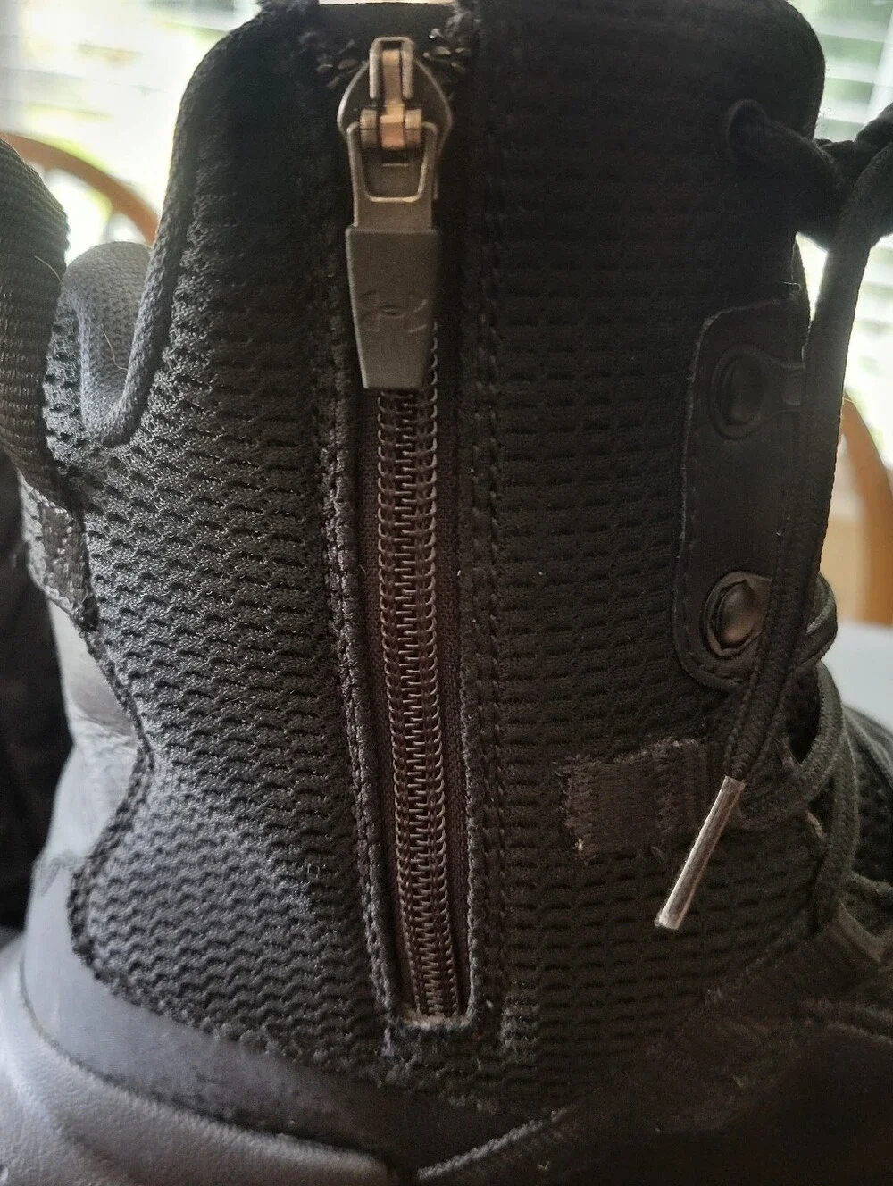 Under Armour Men's Black Tactical Boots - All-Black Side Zip sz9